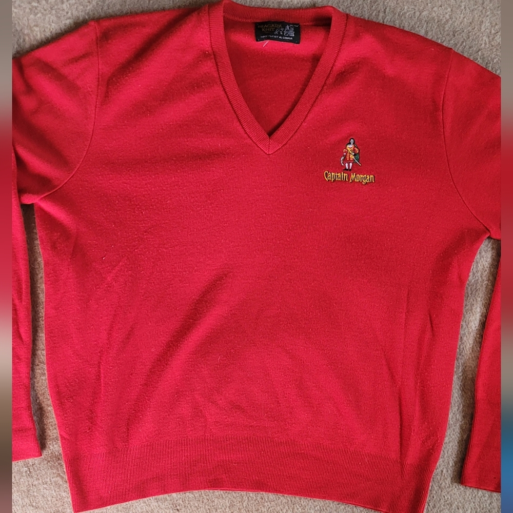 Vintage Captain Morgan's V-Neck Sweater